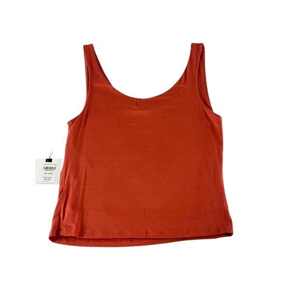 Originality Womens Rust Tank Top XS Sleeveless Scoop Neck Casual Stretwear Solid - Picture 4 of 4